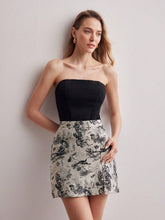MOTF PREMIUM ALLOVER PRINT STRAIGHT SKIRT